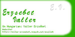 erzsebet valler business card