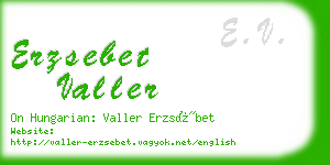 erzsebet valler business card